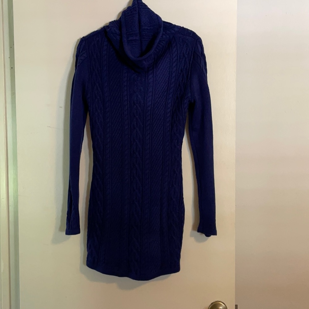 Navy blue sweater dress